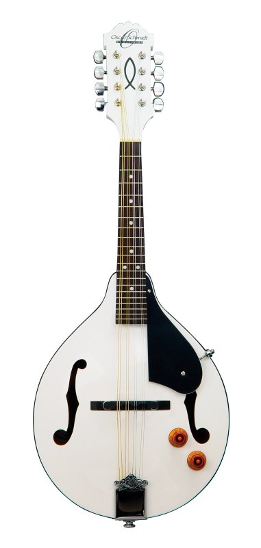 Oscar Schmidt OM10EWH-A-U OM10EWH-O Bluegrass Mandolin W/Pre Amp - White