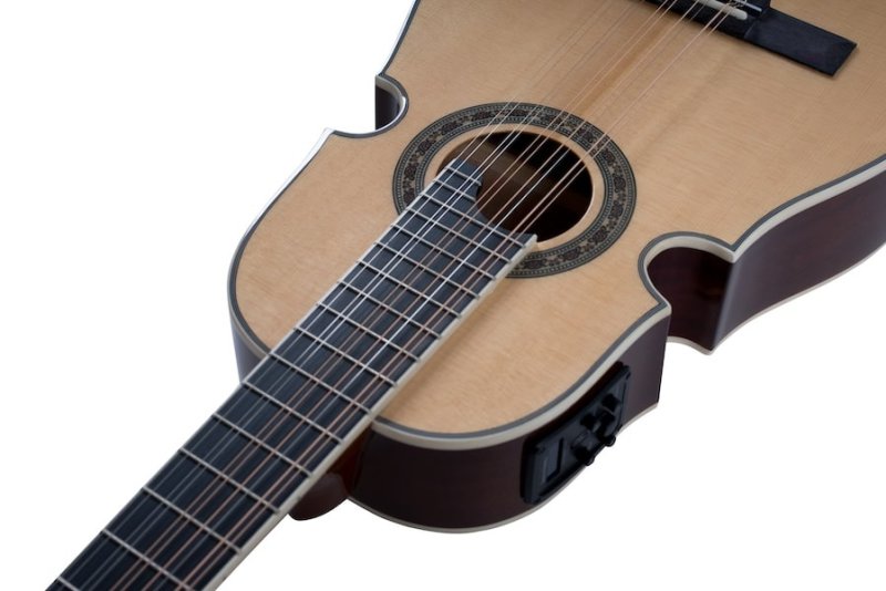 Oscar Schmidt OQ40SE Acoustic Electric Latin Quatro w/Bag - Natural