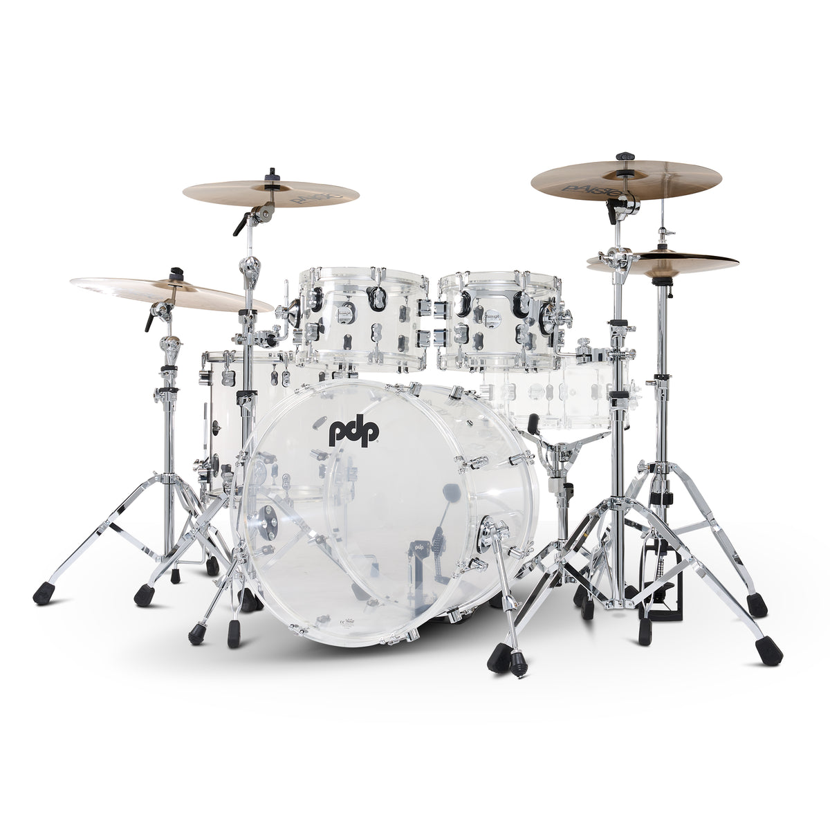 PDP PDCA2214CL Concept Acrylic 4-Piece Kit Clear with Chrome Hardware - Silver