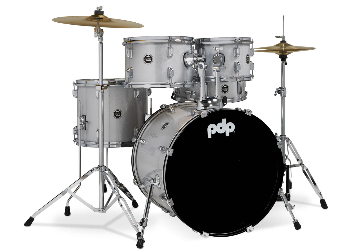 PDP PDCE2015KTDW Center Stage - Diamond White Sparkle Drum Set