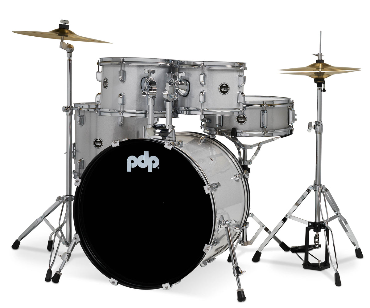 PDP PDCE2015KTDW Center Stage - Diamond White Sparkle Drum Set