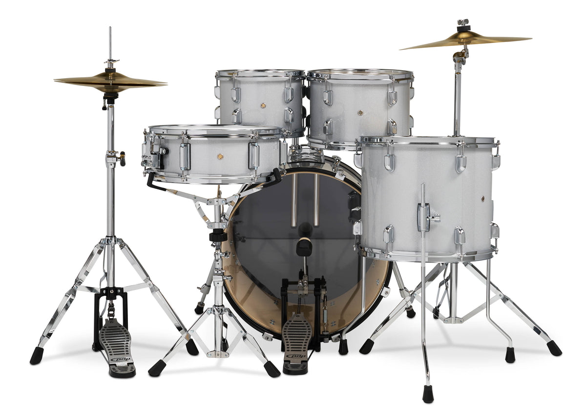 PDP PDCE2015KTDW Center Stage - Diamond White Sparkle Drum Set