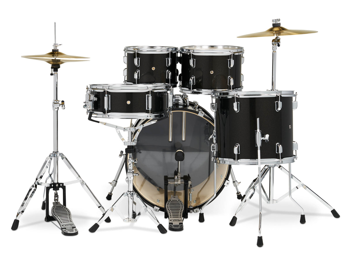 PDP PDCE2015KTIB Center Stage Iridescent Black Sparkle 5pc Drum Set
