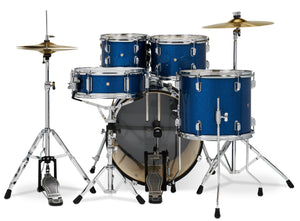 PDP PDCE2015KTRB Center Stage Royal Blue Sparkle 5pc Kit 7x10, 8x12, 12x14F, 14x20, 5x14 Snare. Hardware, Cymbals & Throne Included