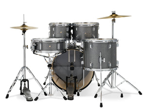 PDP PDCE2015KTSS Center Stage Silver Sparkle 5pc Kit 7x10, 8x12, 12x14F, 14x20, 5x14 Snare. Hardware, Cymbals & Throne Included