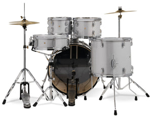 PDP PDCE2215KTDW Center Stage Diamond White Sparkle 5pc Kit 7x10, 8x12, 14x16F, 16x22, 5x14 Snare. Hardware, Cymbals & Throne Included
