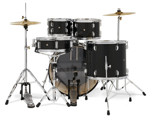 PDP PDCE2215KTIB Center Stage Iridescent Black Sparkle 5pc Kit 7x10, 8x12, 14x16F, 16x22, 5x14 Snare. Hardware, Cymbals & Throne Included