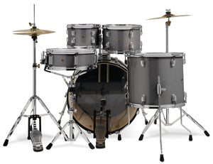 PDP PDCE2215KTSS Center Stage Silver Sparkle 5pc Kit 7x10, 8x12, 14x16F, 16x22, 5x14 Snare. Hardware, Cymbals & Throne Included