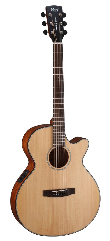 Cort Guitars Cort SFXENS Acoustic Electric Slim Body Cutaway Guitar - Natural Satin