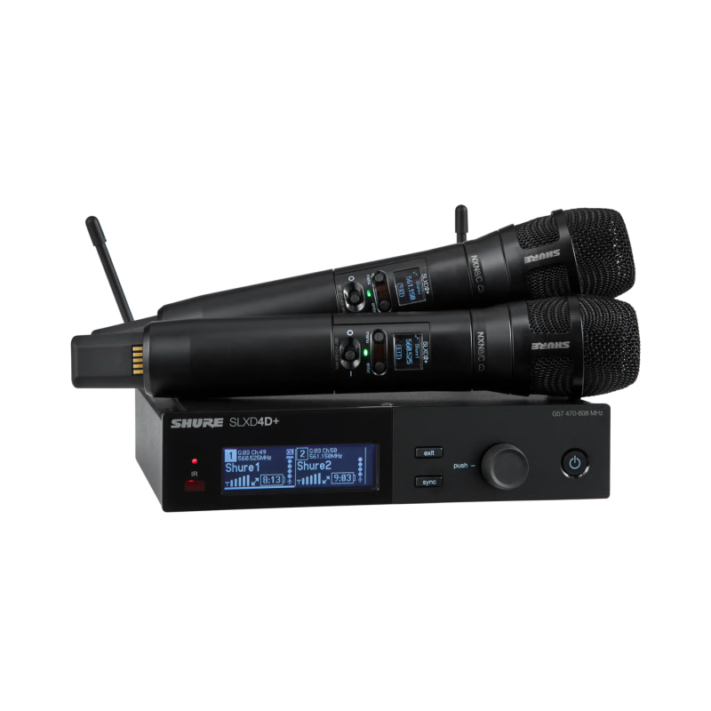 Shure SLXD24DPLUS/N8C-G57-U SLXD24D+/N8C-G57 SLXD Plus Dual HH Dig System with two N8CB Tx Freq G57