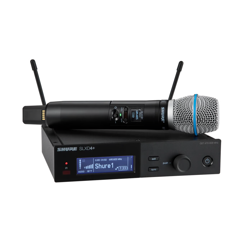 Shure SLXD24PLUS/B87A-G57-U SLXD24+/B87A-G57 SLXD Plus Handheld Dig System with Beta87A Tx Freq G57