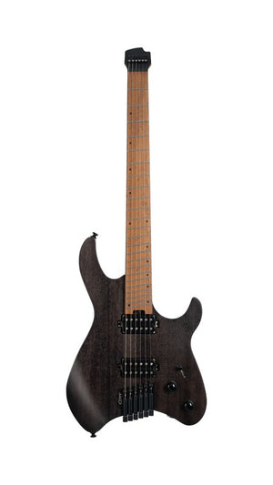 Cort Guitars SPACEG6MSSGTK-U Cort Space 6GTR Multi-Scale Electric Guitar w/Gig-bag - Semi Gloss Trans Black