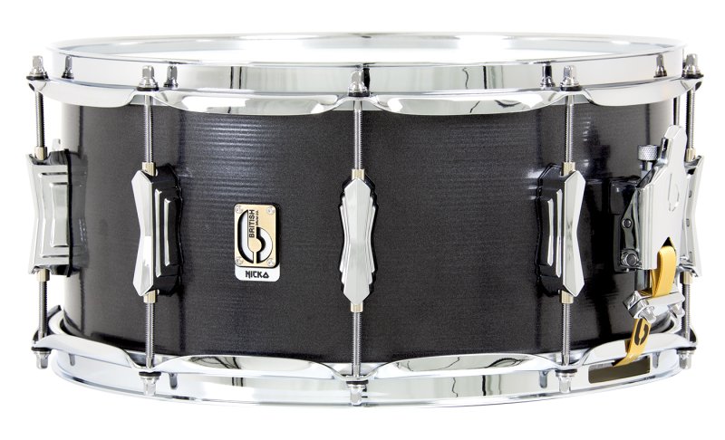 British Drum Co. TAL-14-65-SN Nicko McBrain Signature Series Talisman Steel Snare. 6 - 5" x 14"