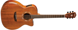 Washburn WCG55CE-O-U G55CE Comfort Deluxe 55 Series Grand Auditorium Cutaway Acoustic Electric Guitar - Koa