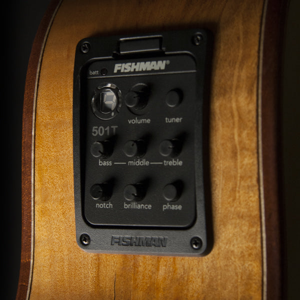 Washburn WCG66SCE-O-U G66SCE Comfort Deluxe 66 Auditorium Cutaway Acoustic Electic Guitar - Spalted Maple