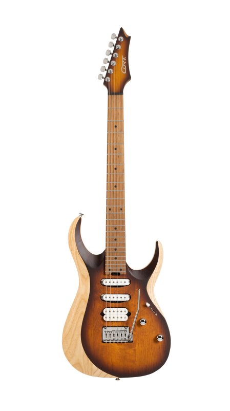 Cort Guitars Cort X700OPVB X Series 700 Triality Electric Guitar - Open Pore Vintage Burst