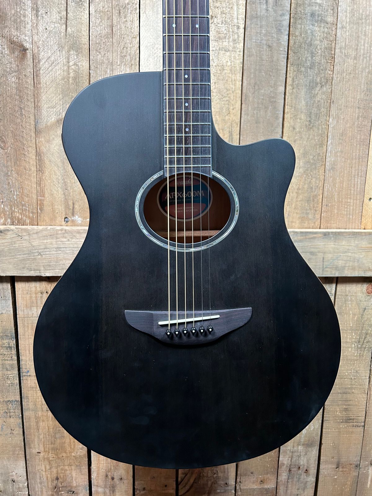 Yamaha APX600M Thinline Cutaway Acoustic Guitar - Smokey Black