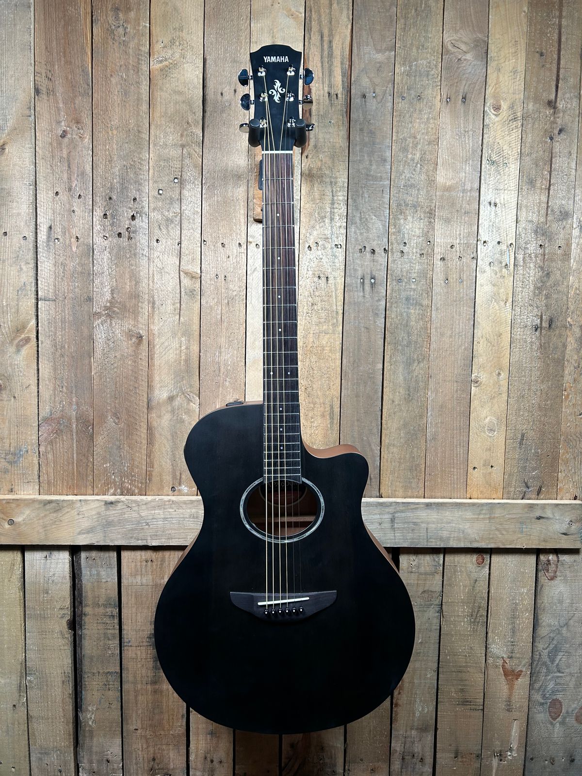 Yamaha APX600M Thinline Cutaway Acoustic Guitar - Smokey Black