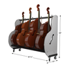 The Band Room Mobile 4-Double Bass Rack BRBA4