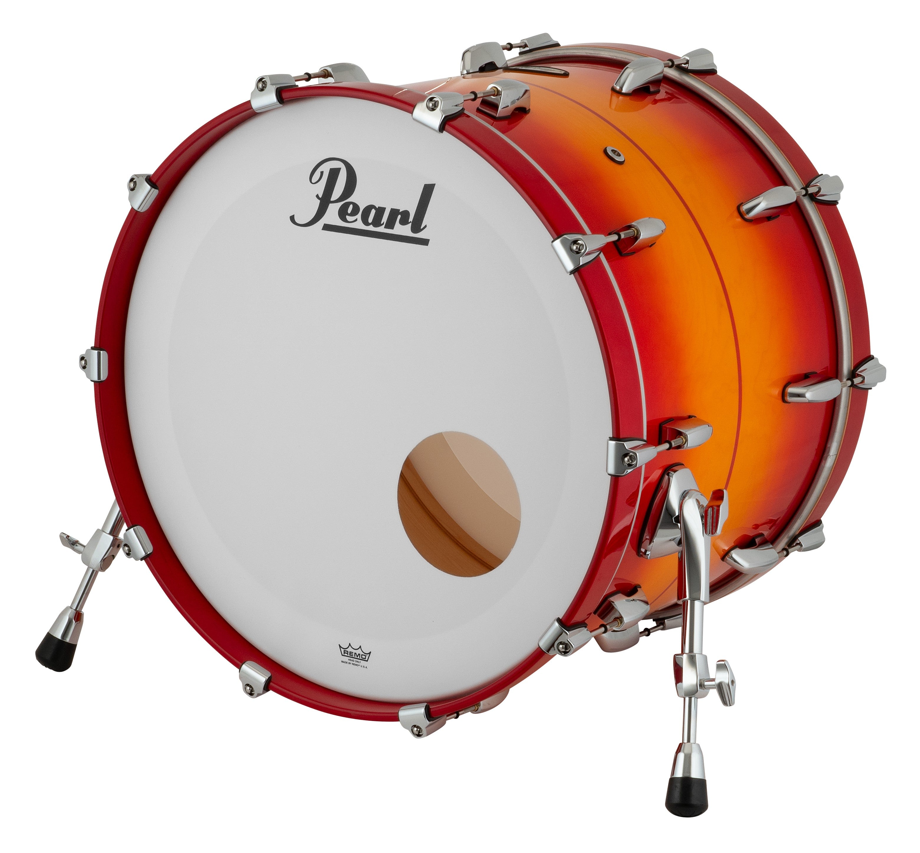 Pearl Masters Maple Gum 3 Piece Shell Pack Featuring 24"x14", 16"x16", 13"x9" Drums in Sunburst W/Redstripe