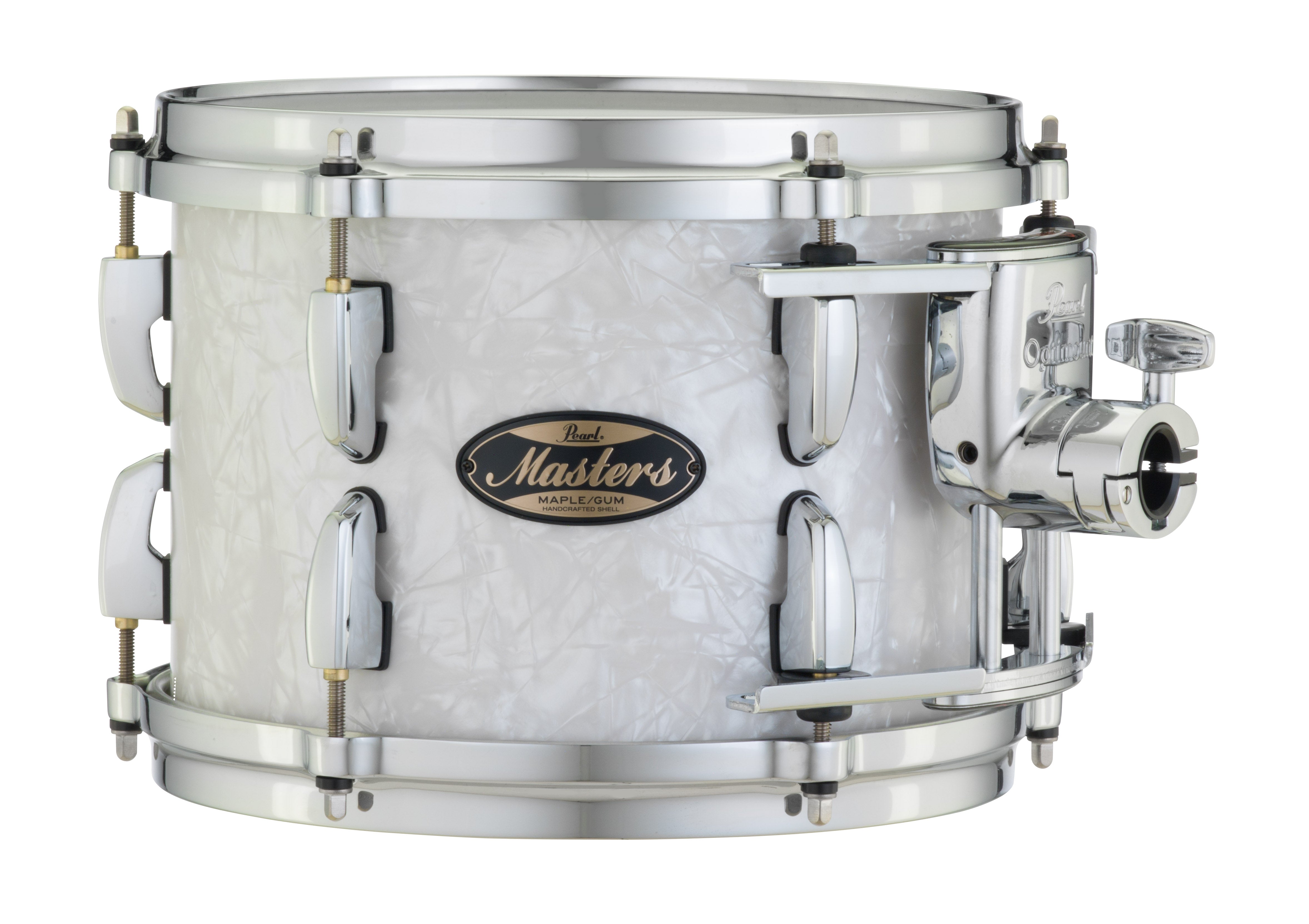 Pearl Music City Custom 10"x7" Masters Maple/Gum Series Tom w/OptiMount MATTE WHITE MARINE PEARL MMG1007T/C422