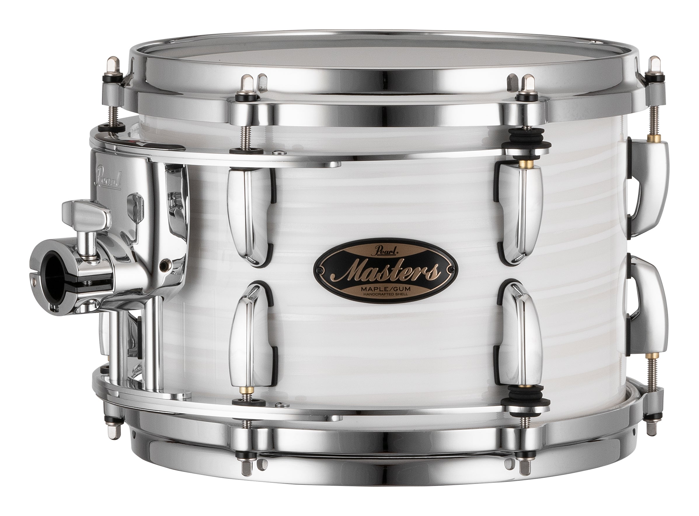 Pearl Masters Maple/Gum 10"x7" Tom - R2 Air Tom Suspension System w/Standard Bracket  WHITE ICE SWIRL MMGC1007TS/C854