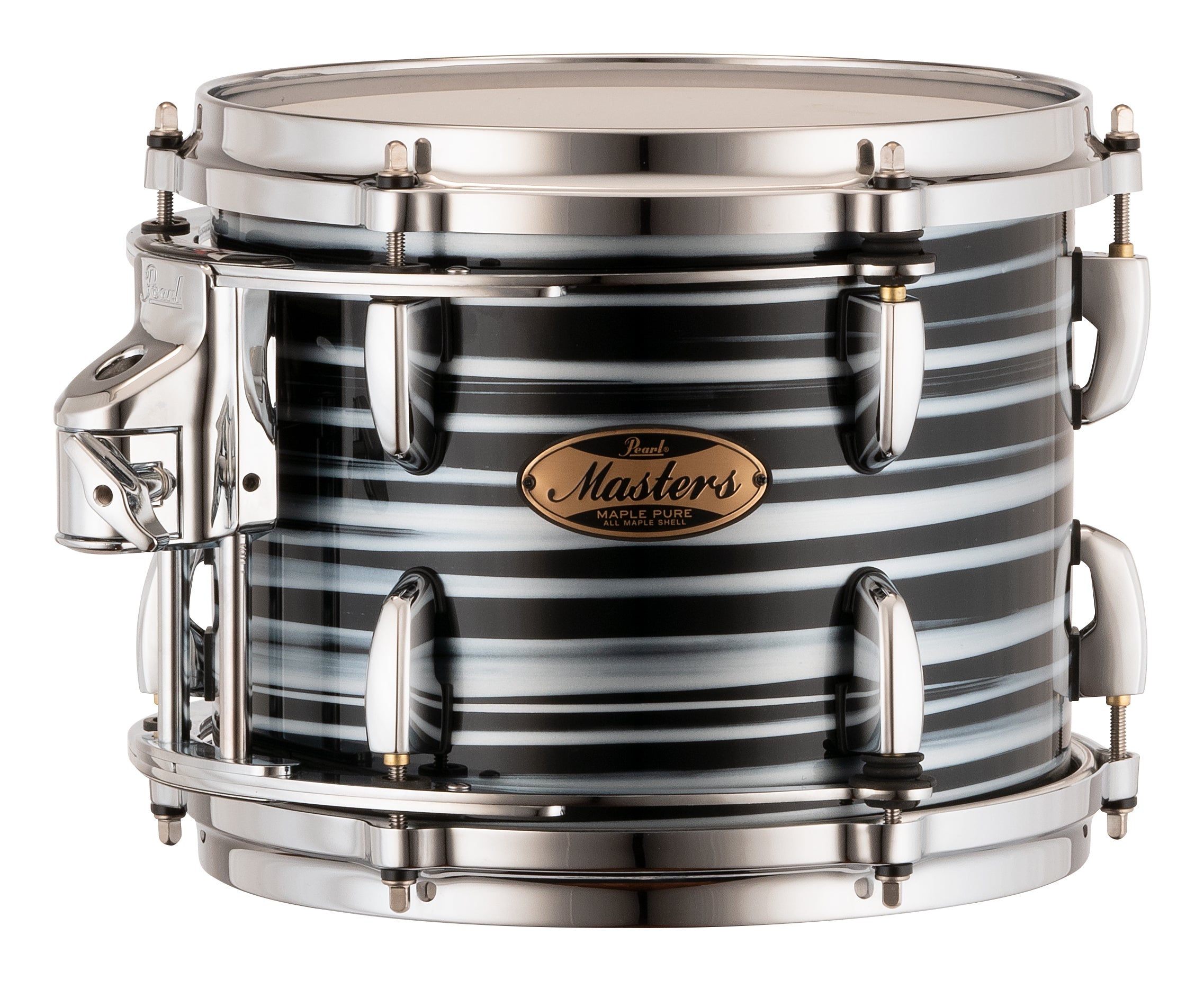Pearl Masters Maple Pure 10"x8" Tom - R2 Air Tom Suspension System w/GyroLock-L Bracket BLACK OYSTER SWIRL MP4C1008TL/C855
