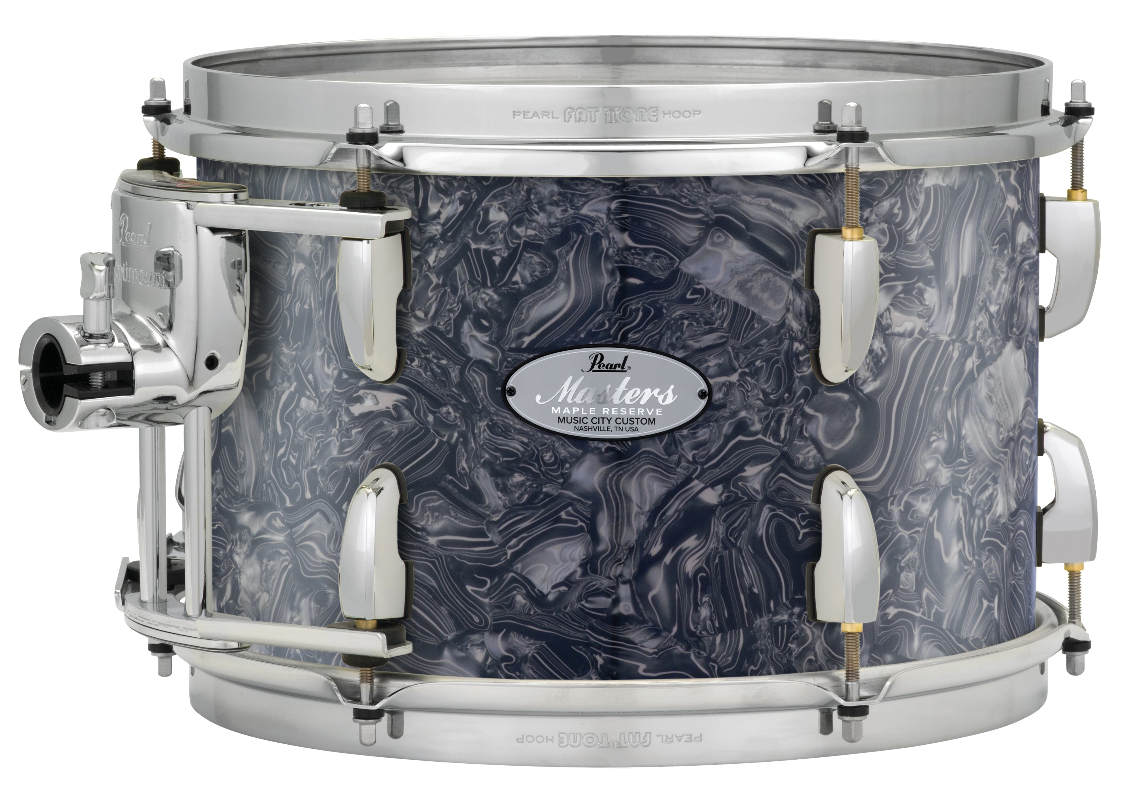 Pearl Music City Custom 10"x8" Masters Maple Reserve Series Tom w/optimount PEWTER ABALONE MRV1008T/C417