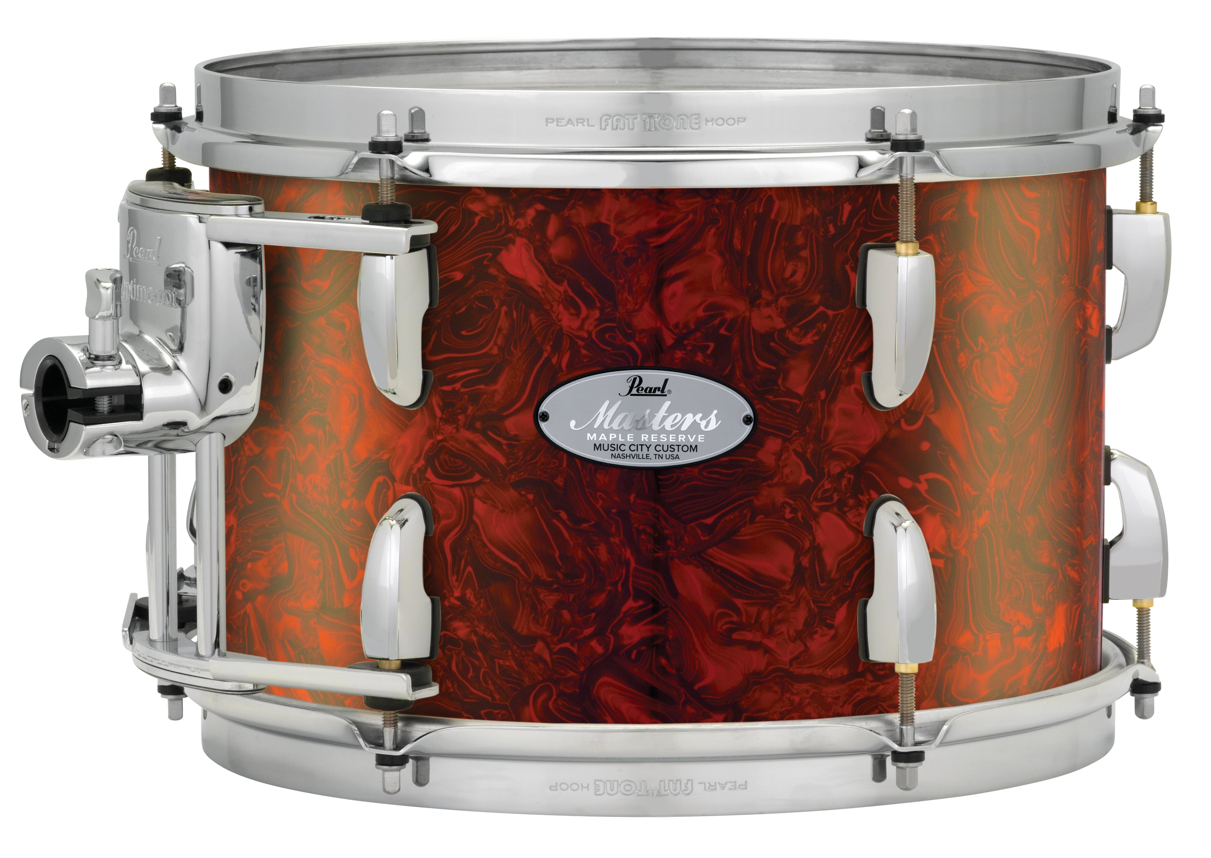 Pearl Music City Custom 8"x7" Masters Maple Reserve Series Tom w/optimount BURNT ORANGE ABALONE MRV0807T/C419