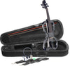 STAGG 4/4 electric violin set with black electric violin, soft case and headphones EVN X-4/4 BK