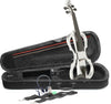 STAGG 4/4 electric violin set with white electric violin, soft case and headphones EVN X-4/4 WH