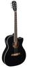 J.N GUITARS Black acoustic-electric auditorium guitar with solid spruce top, Bessie series BES-ACE BK