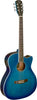 J.N GUITARS Transparent blueburst acoustic-electric auditorium guitar with solid spruce top, Bessie series BES-ACE TBB
