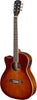 J.N GUITARS Dark cherryburst acoustic-electric auditorium guitar with solid spruce top, left-handed, Bessie BES-ACE DCB LH
