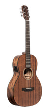 J.N GUITARS Acoustic-electric parlor guitar with solid mahogany top, Dovern series DOV-PFI