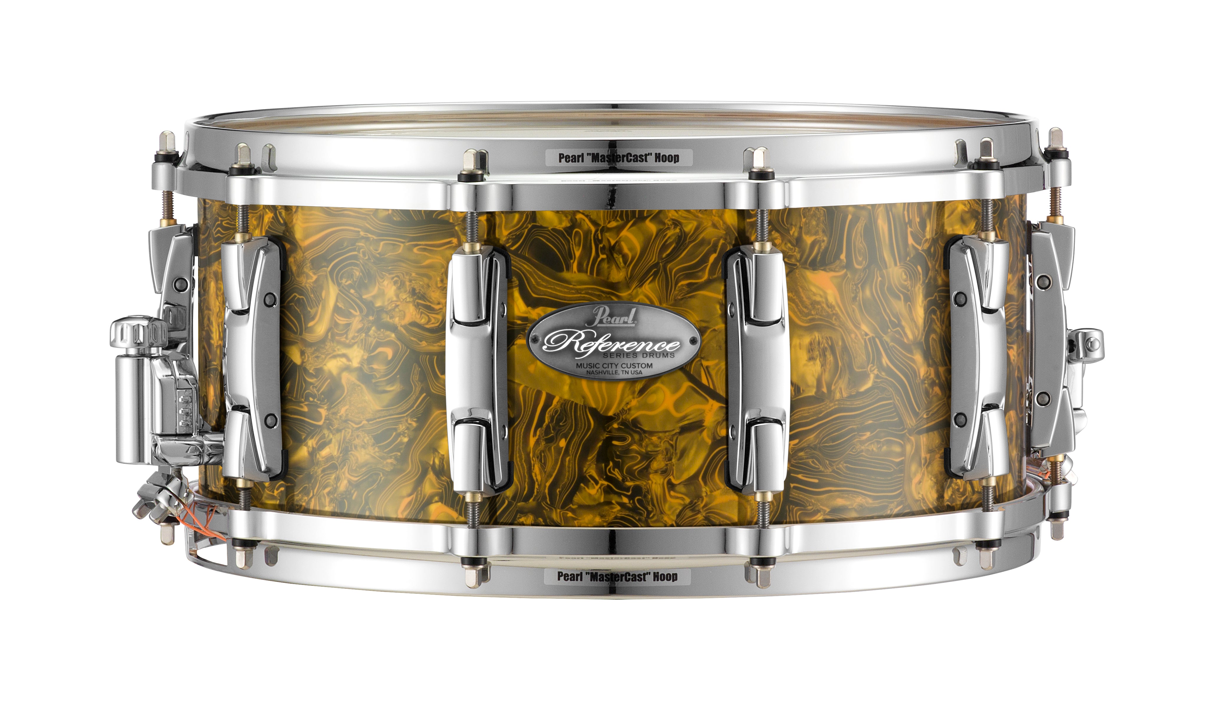 Pearl Music City Custom 13"x6.5" Reference Series Snare GOLDEN YELLOW ABALONE RF1365S/C420