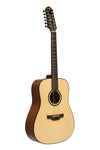 CRAFTER Able series 600, Dreadnought acoustic guitar with solid spruce top 12 strings ABLE D600 N 12