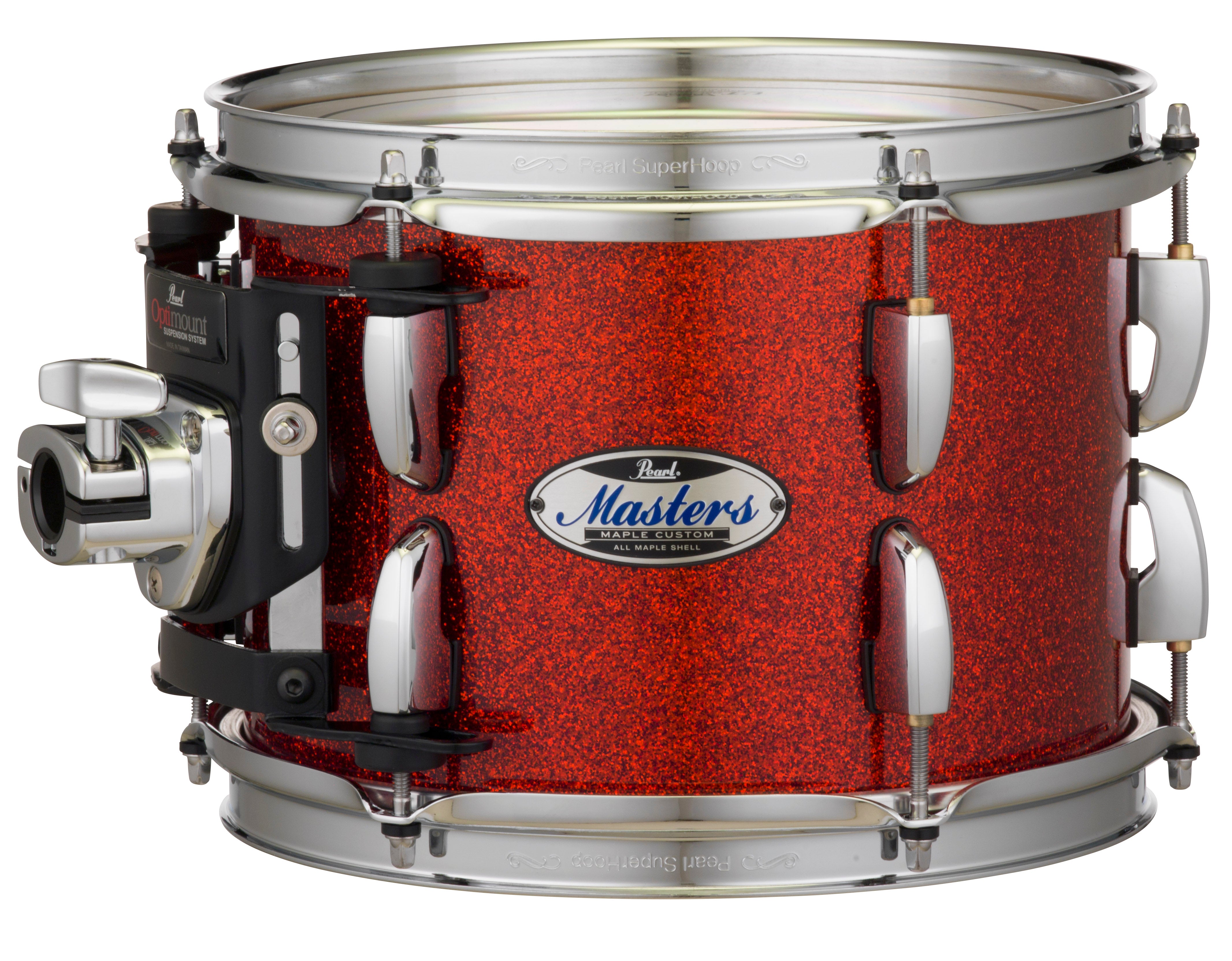 Pearl Masters Maple Complete 10"x7" tom w/optimount VERMILION SPARKLE MCT1007T/C346