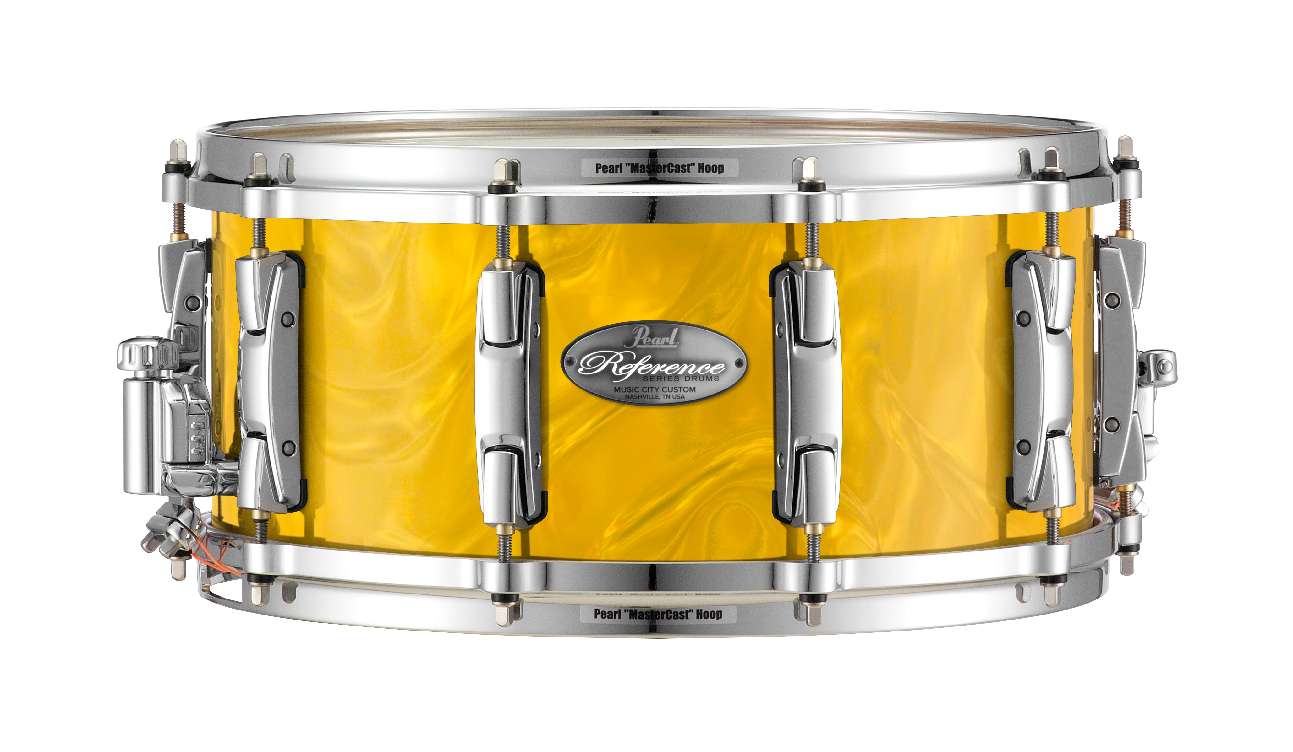 Pearl Music City Custom 13"x6.5" Reference Series Snare GOLD SATIN MOIRE RF1365S/C723