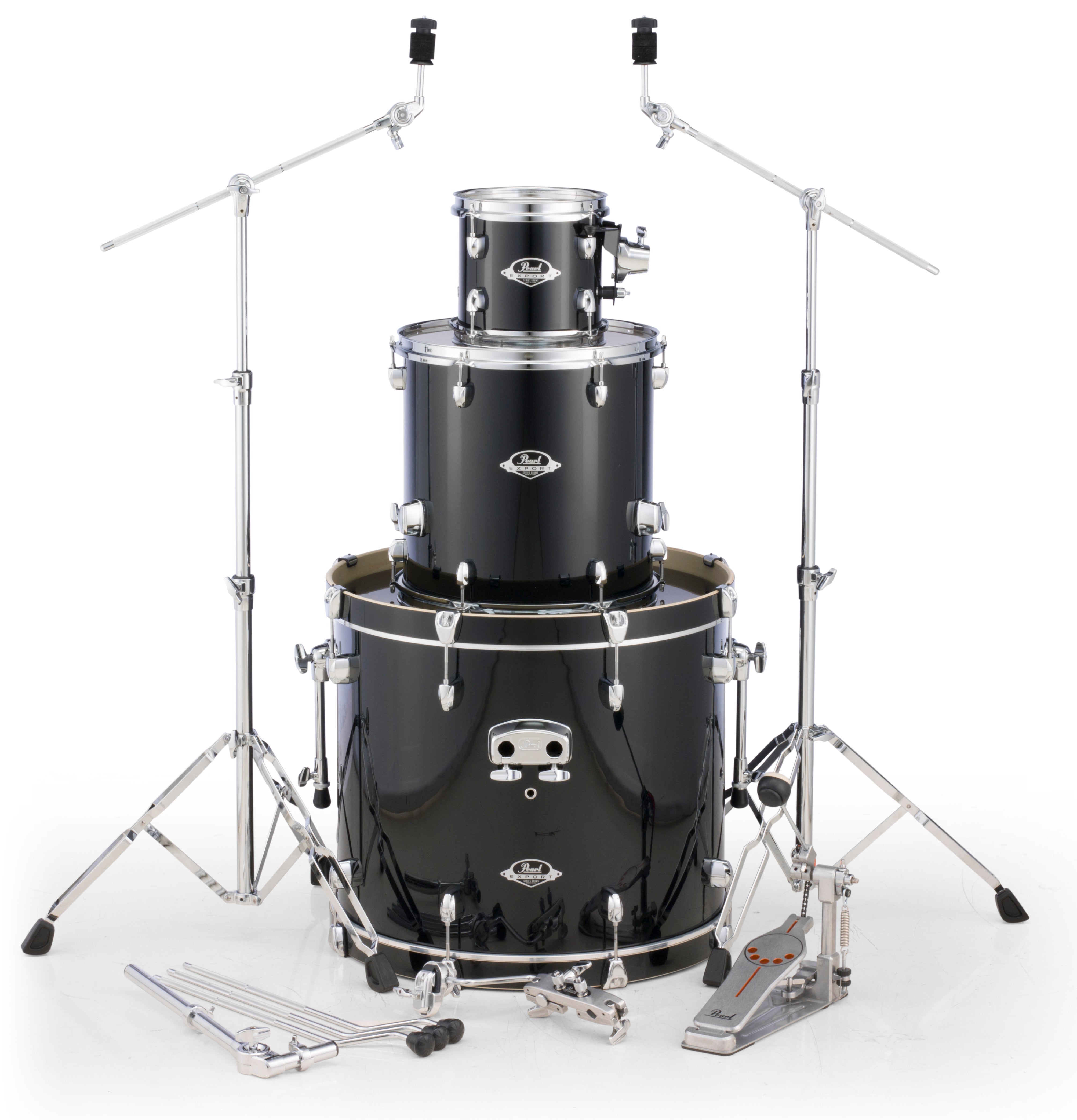 Pearl Export 3pc. Add-On Pack w/Hardware Pack  JET BLACK EXX22/C31