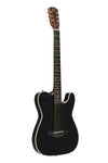 J.N GUITARS 4/4 cutaway electric folk guitar with solid spruce body, black EW3000CBK