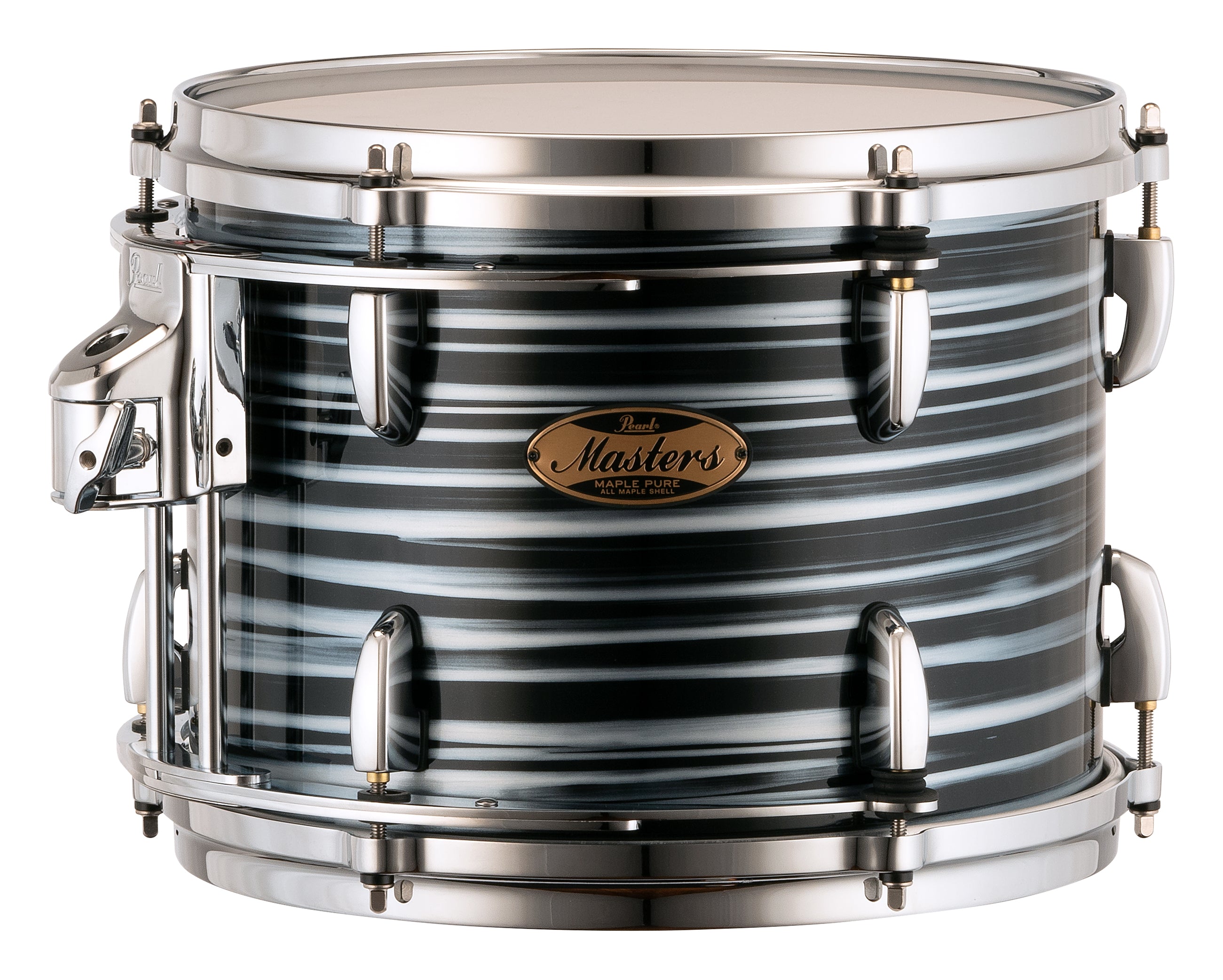 Pearl Masters Maple Pure 12"x9 Tom - R2 Air Tom Suspension System w/GyroLock-L Bracket BLACK OYSTER SWIRL MP4C1209TL/C855