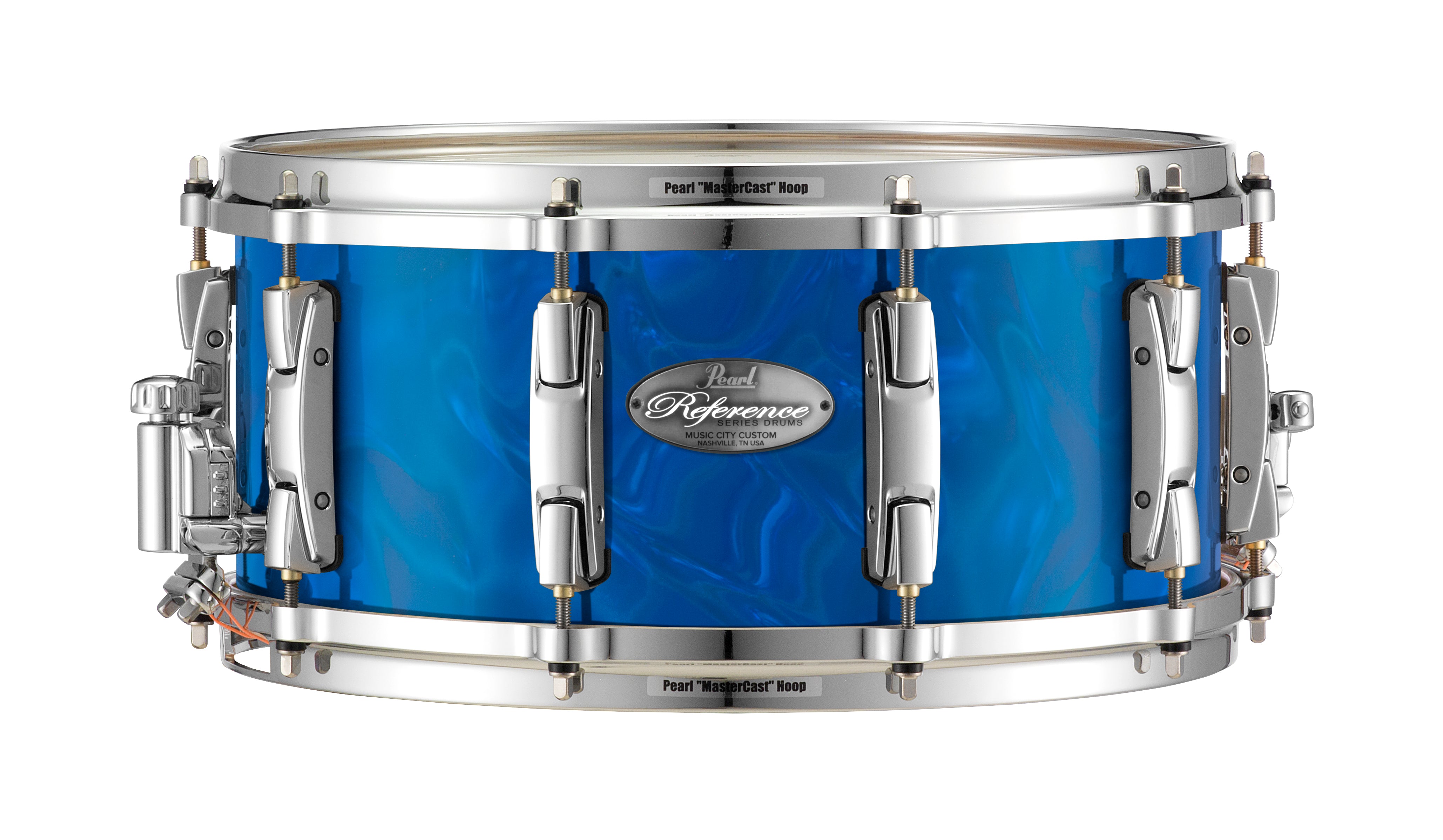 Pearl Music City Custom 13"x6.5" Reference Series Snare BLUE SATIN MOIRE RF1365S/C721