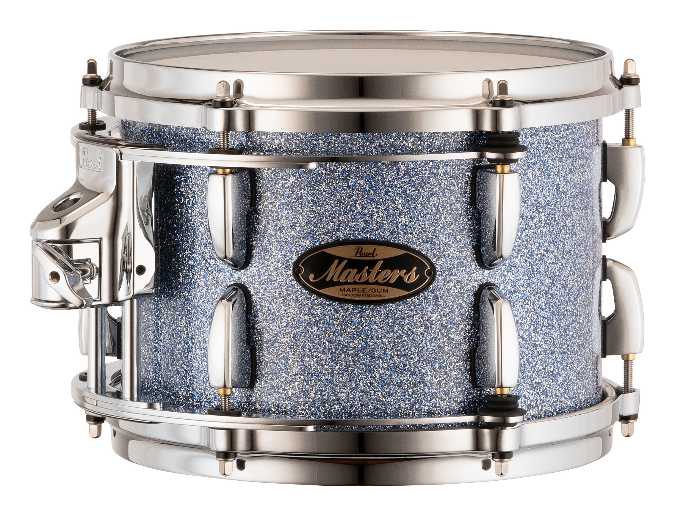 Pearl Masters Maple/Gum 10"x7" Tom - R2 Air Tom Suspension System w/GyroLock-L Bracket  CRYSTAL RAIN MMGC1007TL/C195