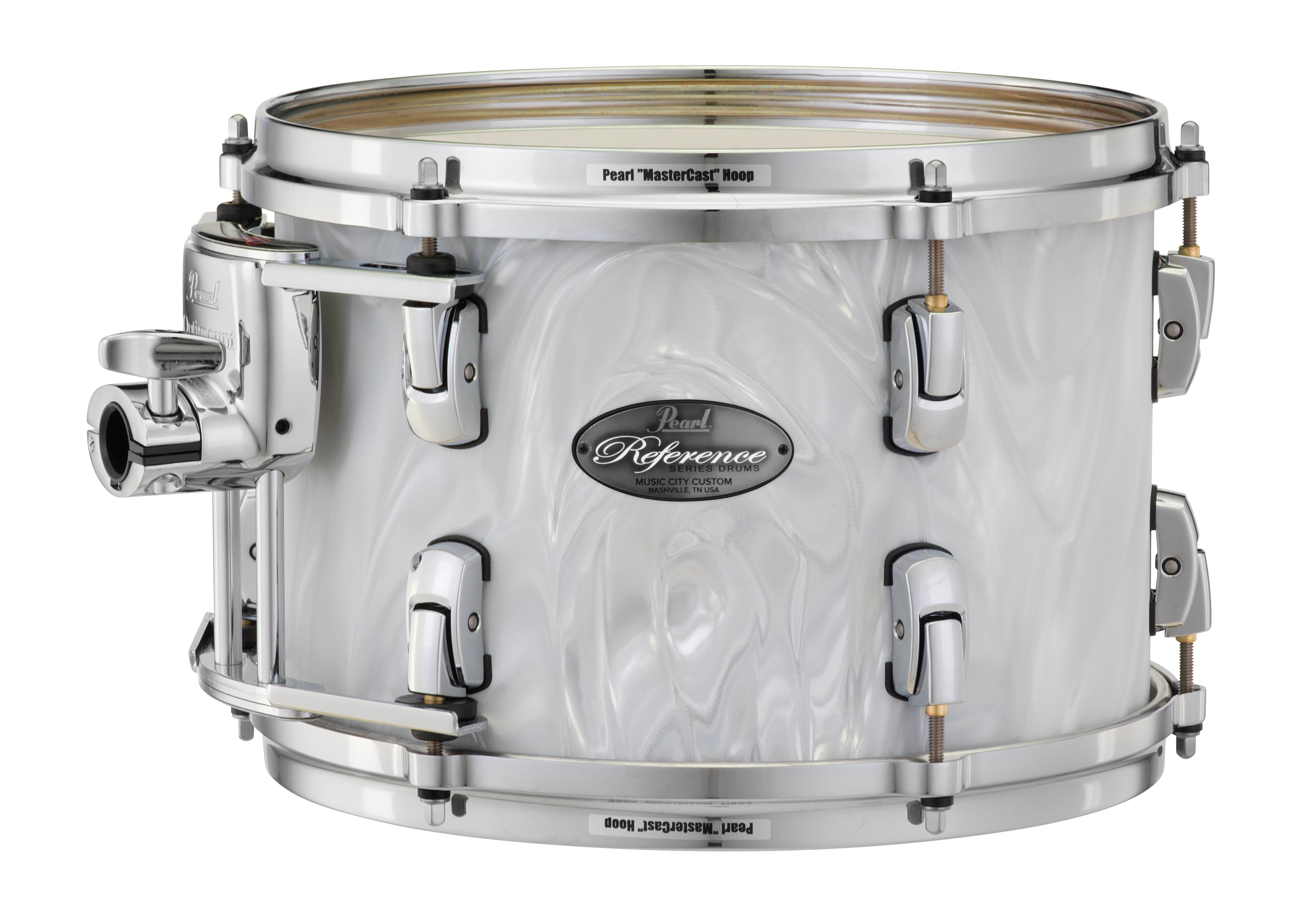 Pearl Music City Custom 10"x8" Reference Series Tom WHITE SATIN MOIRE RF1008T/C722