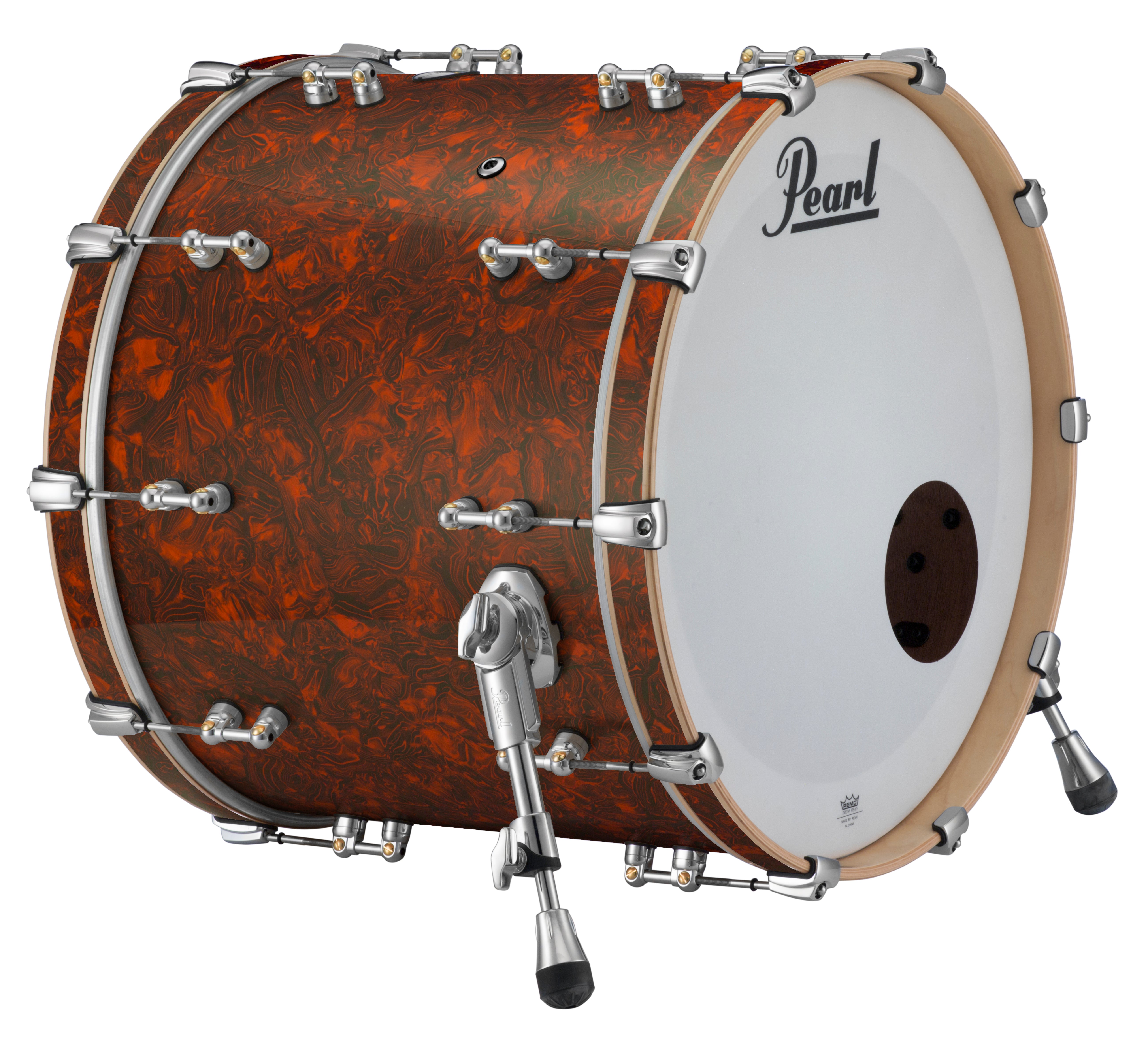 Pearl Music City Custom Reference Pure 22"x18" Bass Drum BURNT ORANGE ABALONE RFP2218BX/C419