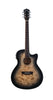 Washburn DFBACEB Deep Forest Burl Grand Auditorium Acoustic Electric Guitar. Black Fade DFBACEB-U