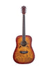 Washburn DFBDA Deep Forest Burl Dreadnought Acoustic Guitar. Amber Fade DFBDA-U