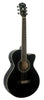 Washburn EA10 Festival Series Petite Jumbo Cutaway Acoustic Electric Guitar. Black EA10B-A-U