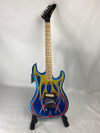 Kramer Baretta Electric Guitar - Blue Sparkle with Flames with EVH D-Tuna... Open Box Demo